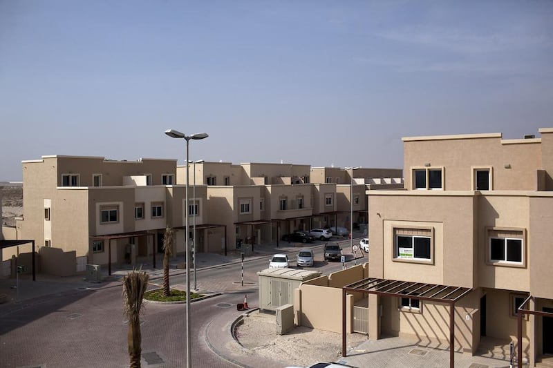Villas in Al Reef, a residential area adjacent to Abu Dhabi International Airport, that is now open to foreign investors. Andrew Henderson / The National