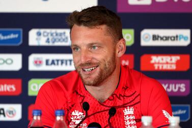 England's Captain Jos Buttler attends a press conference at the Melbourne Cricket Ground (MCG) in Melbourne on November 12, 2022, ahead of the ICC men's Twenty20 World Cup 2022 cricket final match between Pakistan and England.  (Photo by Surjeet YADAV  /  AFP)  /  -- IMAGE RESTRICTED TO EDITORIAL USE - STRICTLY NO COMMERCIAL USE --