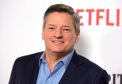 FILE - In this Feb. 1, 2017 file photo, Netflix CCO Ted Sarandos arrives at the season one premiere of "Santa Clarita Diet" in Los Angeles. Sarandos says the streaming service is pulling its films from the Cannes Film Festival. Cannes earlier banned any films without theatrical distribution in France from its prestigious Palme dâ€™Or competition. That essentially rules out Netflix movies.  Netflix films could still play out of competition at Cannes. But in an interview published Wednesday, April 11, 2018, Sarandos said he wants Netflix releases â€œto be on fair ground with every other filmmaker.â€ (Photo by Richard Shotwell/Invision/AP, File)