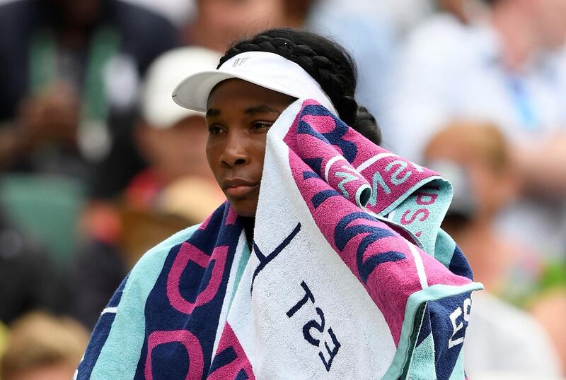 Williams during her first round. Reuters