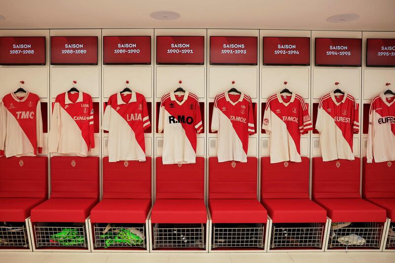 Changing room of Monaco's new performance centre. AFP