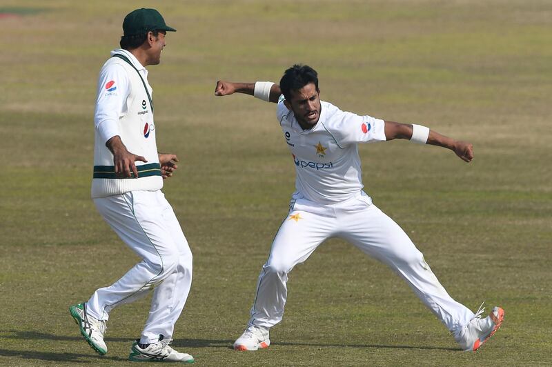 Pakistan's Hasan Ali was named man of the match for the 10-wicket gaul. AFP