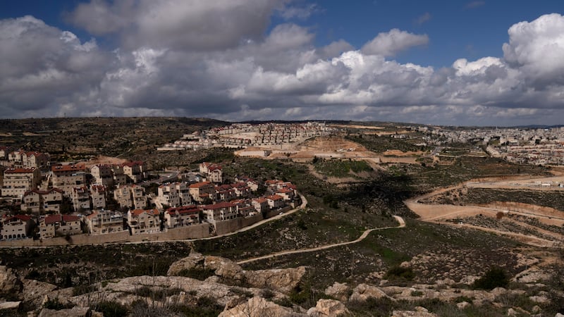 The Israeli settlement of Efrat in the occupied West Bank. Settlements and outposts are communities built on land occupied by Israel since the 1967 war. AP