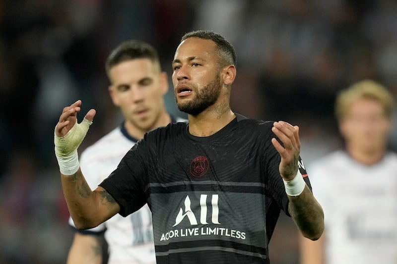 Neymar - 7, Could have done better with three chances, and while the Brazilian put on a show for the supporters, there were a few times that he was a bit overindulgent. Played the pass that assisted Julian Draxler. AP Photo
