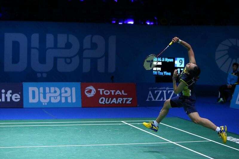 Tai Tzu-ying in action during the match. Charlie Crowhurst / Getty Images