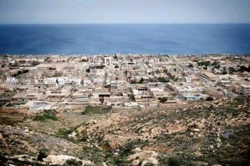 The Libyan port town of Derna, where the Turkish ship was intercepted.