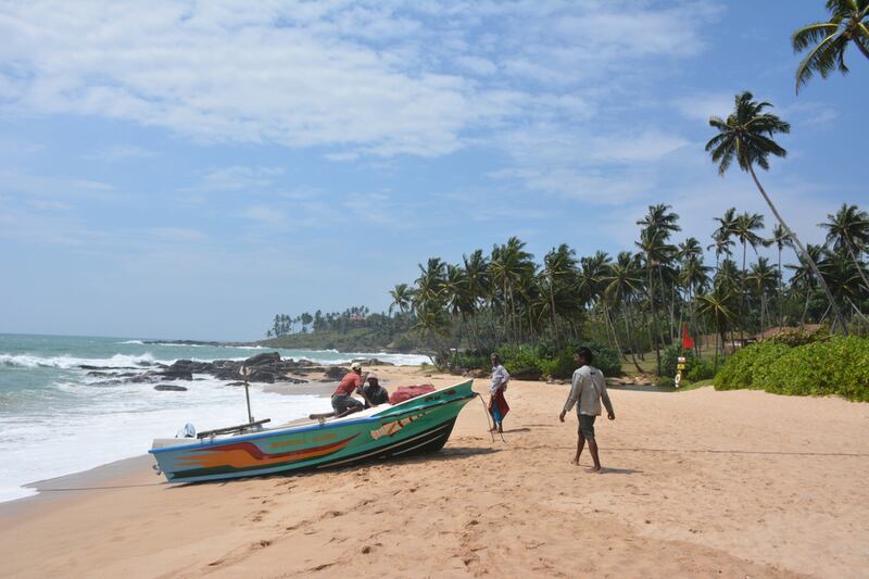 A beach in south Sri Lanka.