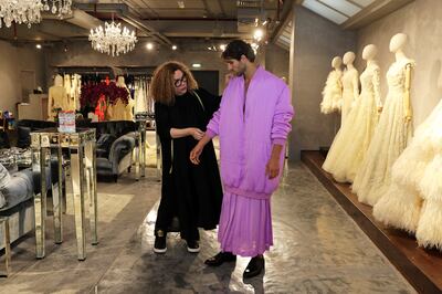 Furne One says his first full menswear collection is inspired by India. Photo: Pawan Singh / The National 