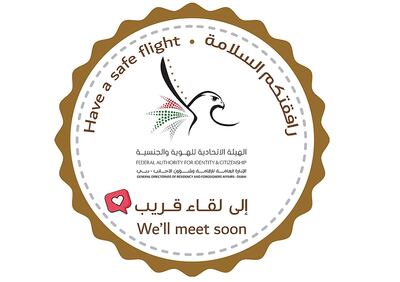 General Directorate of Residency and Foreigners Affairs, launched a special farewell sticker for foreign nationals who recently departed the UAE through Dubai, to return to their home countries. In a heartfelt message, the sticker reads ‚ÄòHave a Safe Flight, We‚Äôll Meet Soon.‚Äô  Dubai Media office twitter account
#Dubai