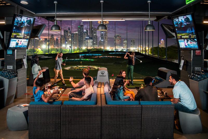 Topgolf Dubai offers an interactive and electronically enhanced take on the traditional game of Golf. Courtesy Topgolf