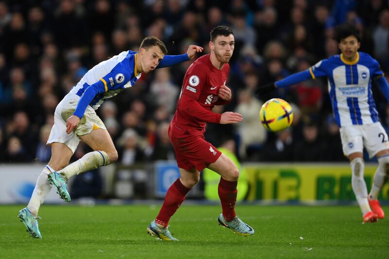 Andy Robertson 5 - Anonymous going forward and struggled to win the battle on his flank. Getty