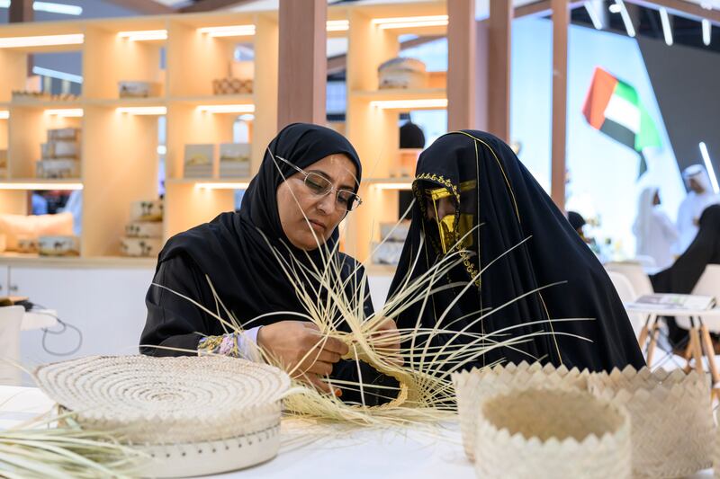 Traditional handcrafts at Adihex. Abdulla Al Neyadi / UAE Presidential Court
