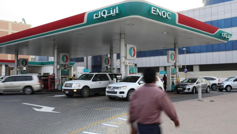 Enoc is the largest fuel retailer in Dubai. Sarah Dea / The National