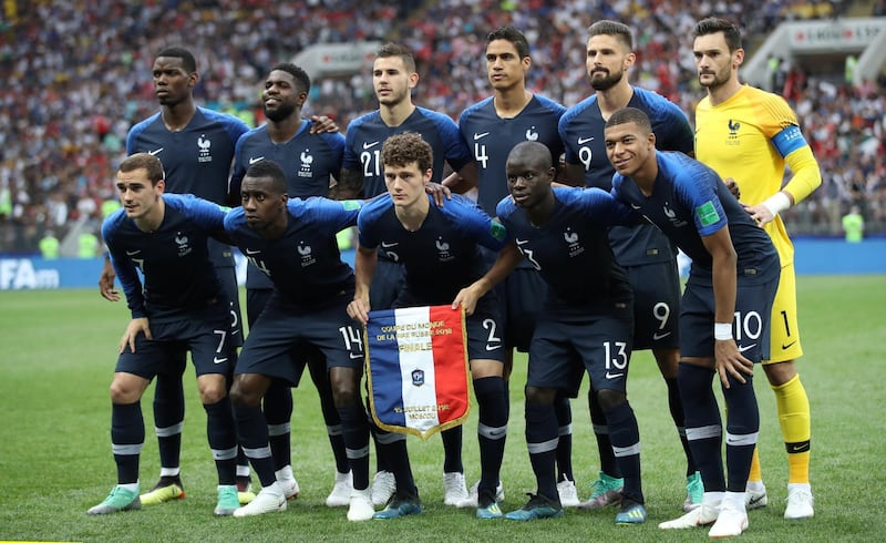 France players pose for a team photo. Reuters