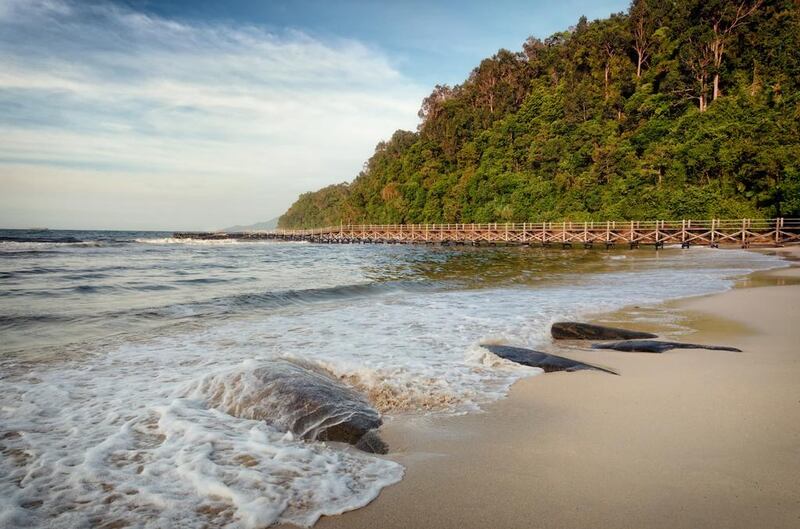 The beach at Bunga Raya Island Resort & Spa. Courtesy Bunga Raya Island Resort & Spa