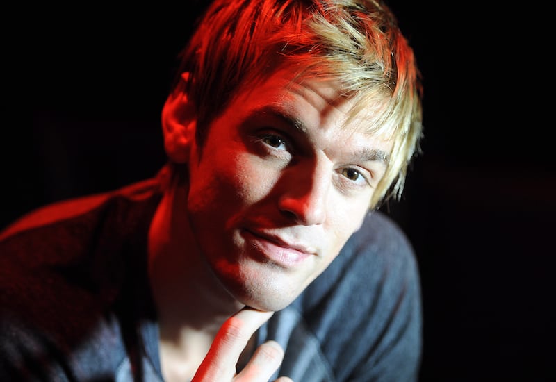 Aaron Carter during an interview at nightclub K17 prior to a concert in Berlin in 2015. EPA