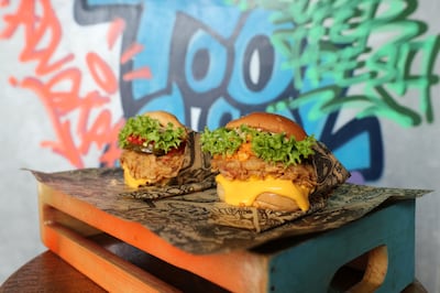 Crunchy chicken burger at Graffiti Burger. Chris Whiteoak / The National