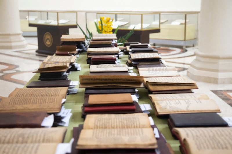 The donation will be added to the inventory of Islamic Manuscripts House, which is based at the university. Photo: Sharjah Government Media Bureau