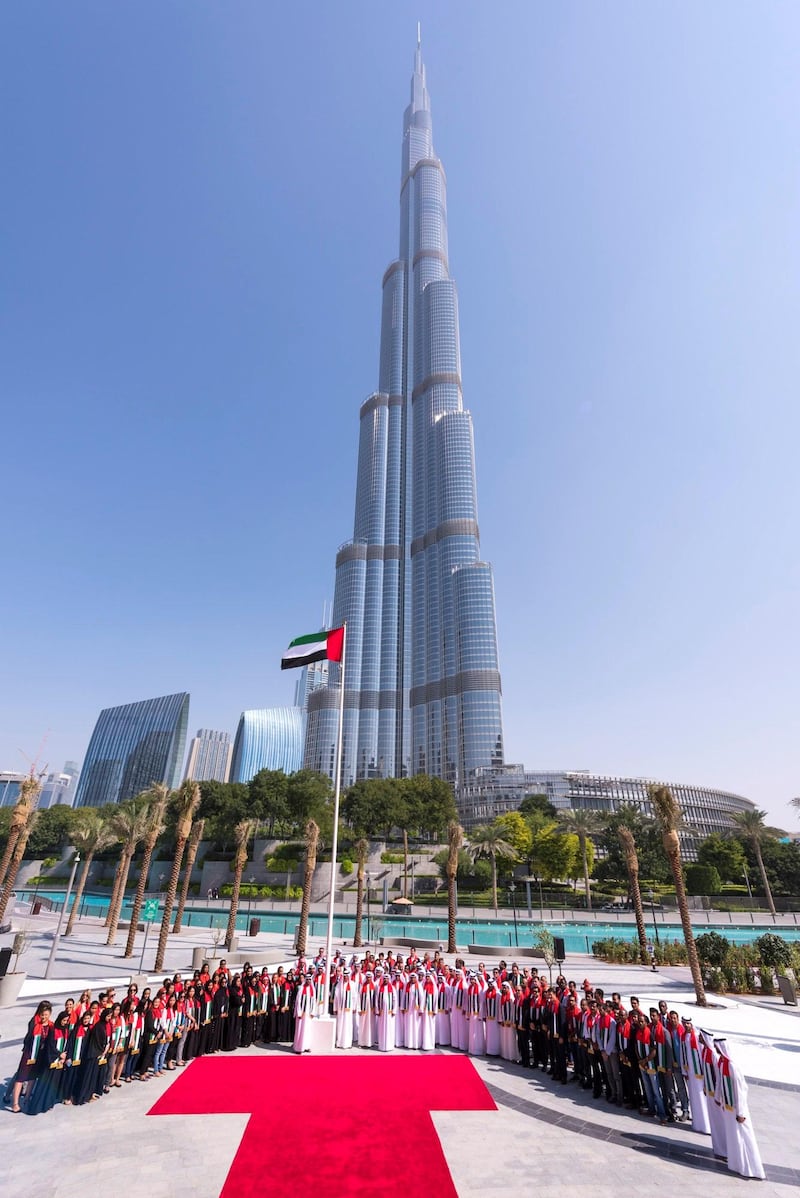 Emaar Properties marks UAE Flag Day. Courtesy Emaar