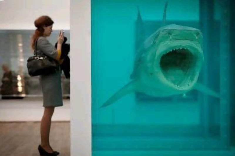 The Physical Impossibility of Death in the Mind of Someone Living (1991), a work by British artist Damien Hirst consisting of a shark suspended in formaldehyde, was inspired by the film Jaws.