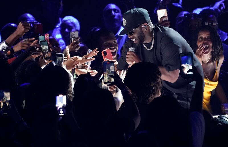 Sean 'Diddy' Combs performs during a tribute in his honour. AP
