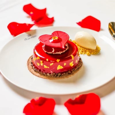 Marea Dubai is offering a complimentary dessert for those dining there on Valentine's Day. Photo: Marea Dubai