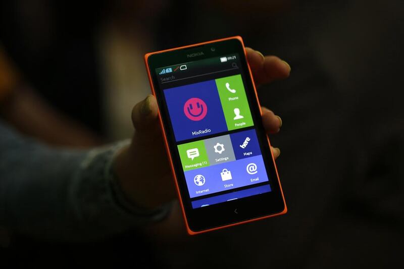 The Nokia XL smartphone. Simon Dawson / Bloomberg