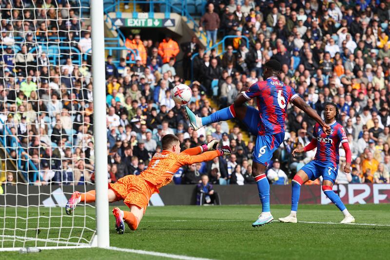 Marc Guehi of Crystal Palace scores their first goal. Getty 