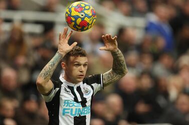 Soccer Football - Premier League - Newcastle United v Watford - St James' Park, Newcastle, Britain - January 15, 2022 Newcastle United's Kieran Trippier in action Action Images via Reuters/Lee Smith EDITORIAL USE ONLY.  No use with unauthorized audio, video, data, fixture lists, club/league logos or 'live' services.  Online in-match use limited to 75 images, no video emulation.  No use in betting, games or single club /league/player publications.   Please contact your account representative for further details. 