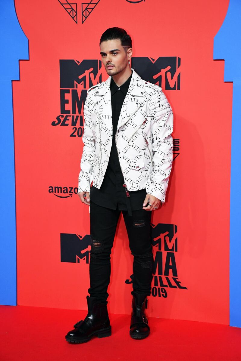 Abraham Mateo attends the MTV EMAs 2019 on November 3, 2019 in Seville, Spain. EPA