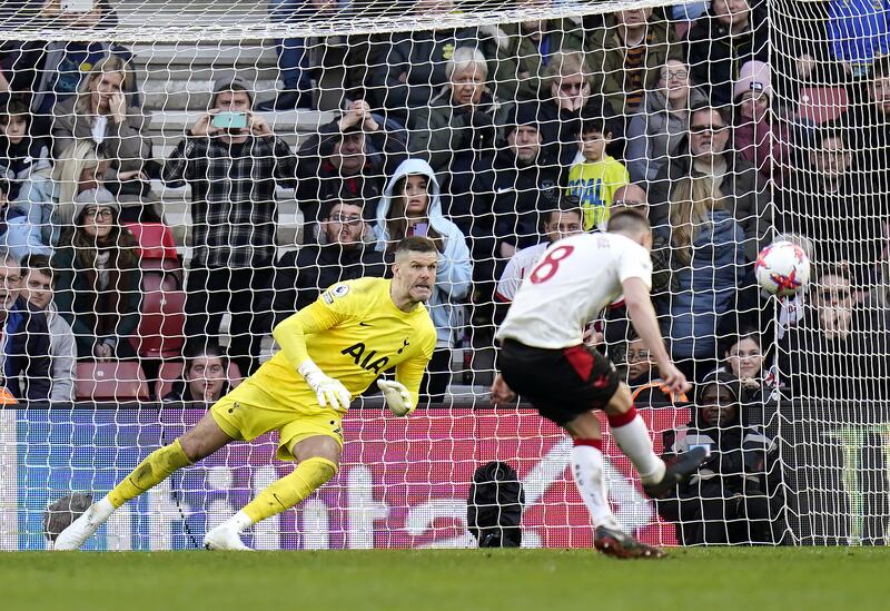 James Ward-Prowse levels at 3-3 from the penalty spot. PA