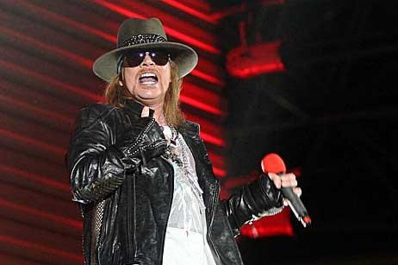 Axl Rose delighted the crowd by playing Welcome to the Jungle.