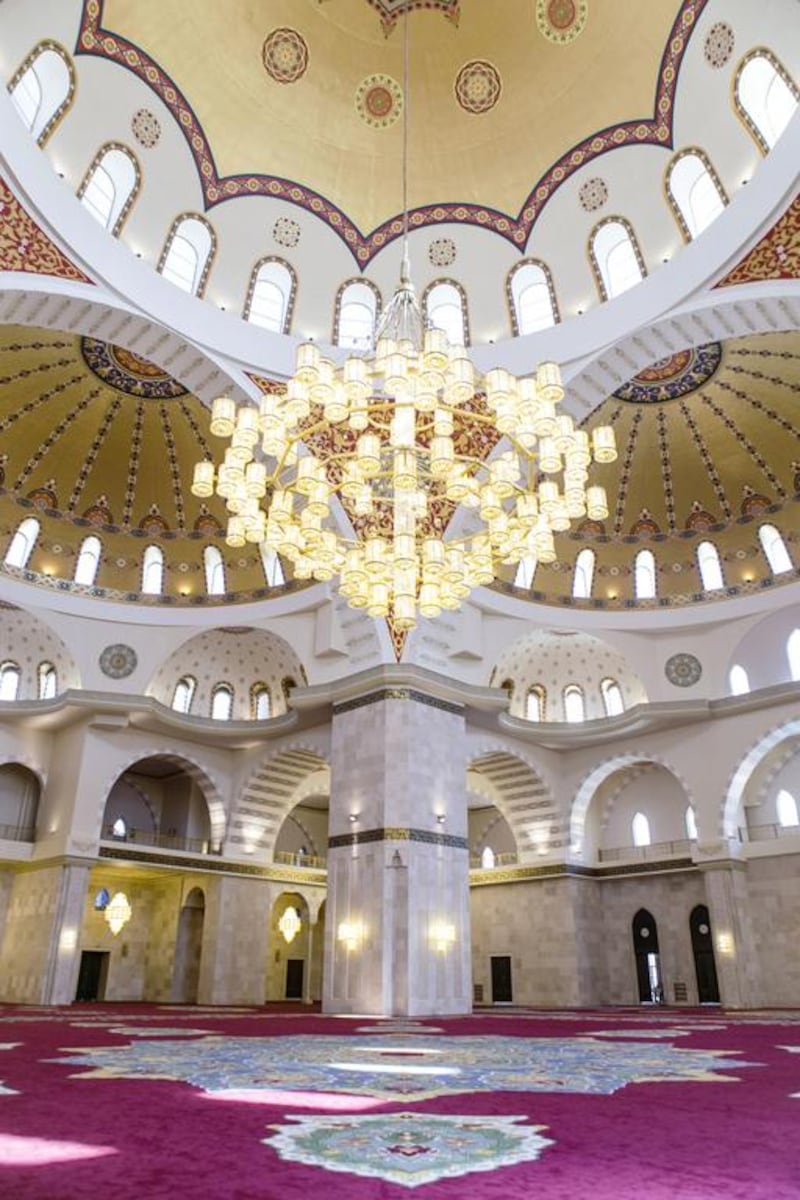 Inspired by the Blue Mosque in Istanbul, Turkey, it was built under the guidance of the emirate’s Ruler,  Sheikh Hamad bin Mohammed Al Sharqi and is the second largest mosque in the UAE. Reem Mohammed / The National