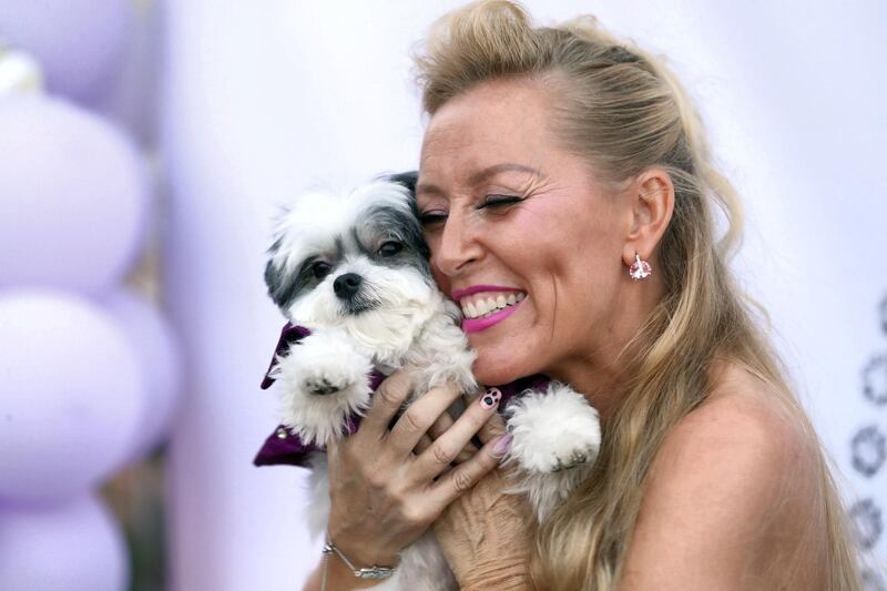 Dubai, United Arab Emirates - Reporter: Katy Gillett. Features. Boujie Paws Co Dog Fashion Show at the Vida hotel. Tuesday, April 6th, 2021. Dubai. Chris Whiteoak / The National