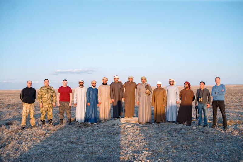 The Sheikh Zayed Falcon Release Programme Enters its 27th Year by Releasing 86 Falcons into the Skies of Kazakhstan. courtesy: EAD
