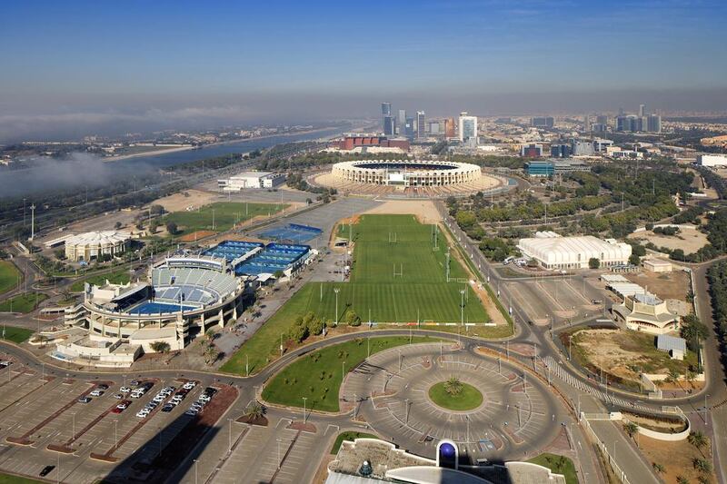 Aerial view of Zayed Sports City in 2014. Courtesy Zayed Sports City
