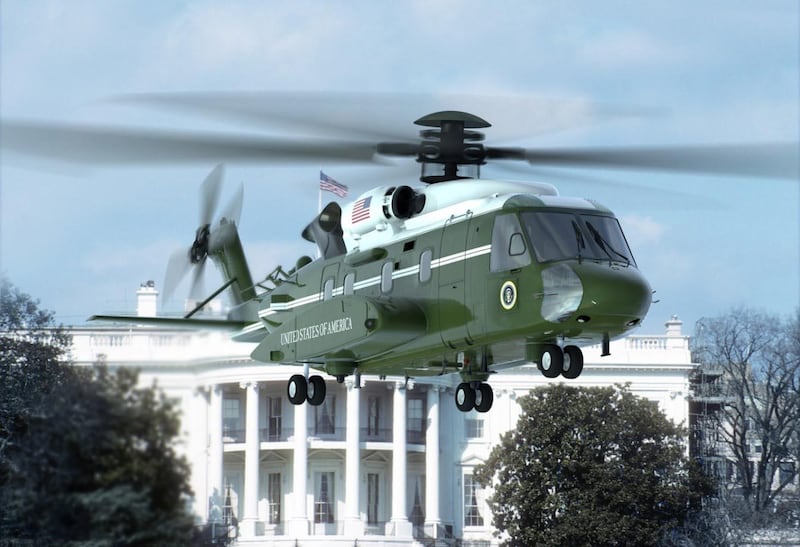 An artist rendering of the VH-92A Helicopter. Courtesy Lockheed Martin