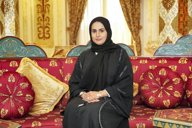 SHARJAH , UNITED ARAB EMIRATES , FEB 6 – 2018 :- Abeer Al Bah , author of the best seller “ What your loss taught me” at her villa in Al Gharayen area in Sharjah.  (Pawan Singh / The National) For News. Story by  Salam Al Amir