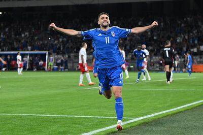 Domenico Berardi scored twice for Italy against Malta. Getty