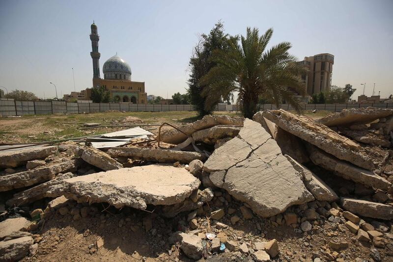 A general views shows Baghdad's al-Fardous (paradise) Square on April 5, 2018.
Fifteen years after the entry of US troop into the Iraqi capital that brought about the fall of former dictator Saddam Hussein, life in Iraq has been transformed as sectarian clashes and jihadist attacks have divided families and killed tens of thousands of people, leaving behind wounds that have yet to heal and a lagging economy. / AFP PHOTO / AHMAD AL-RUBAYE