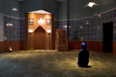 A worshipper sits in a prayer room at the American Islamic College in Chicago. It may be more than 20 years since the September 11 attacks, but for some, little has changed. AP