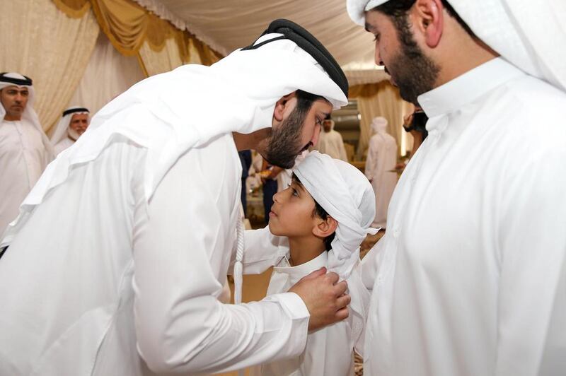 During a visit to the Al Falasi family home, Sheikh Maktoum bin Mohammed, Deputy Ruler of Dubai, stressed that the sacrifices of loyal Emiratis for the protection of the security of Arab societies were a source of pride for all Emiratis.