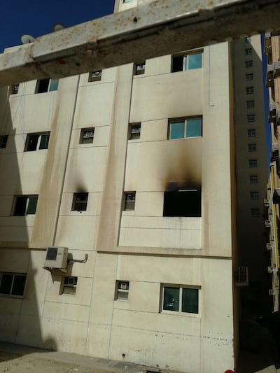 The location of the fire in Sharjah in which five people died. Salam Al Amir / The National