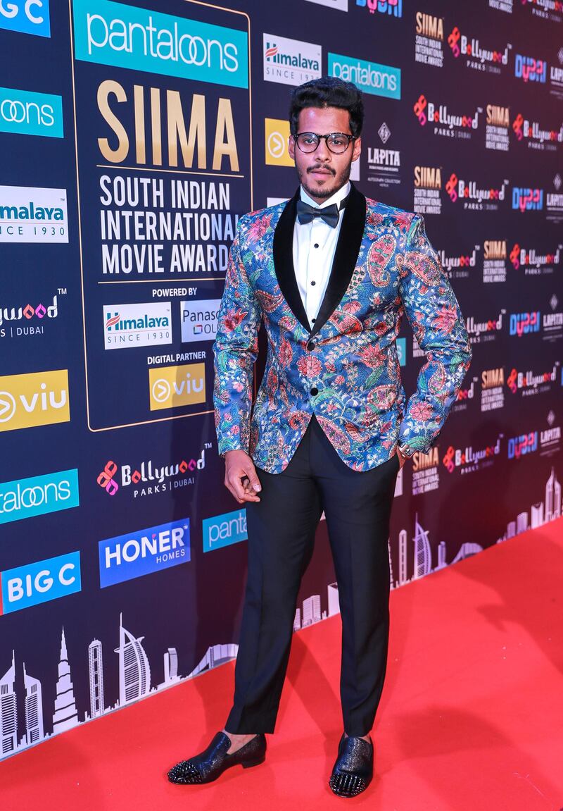 Dubai, United Arab Emirates, September 15, 2018.  SIIMA Day 2 Red Carpet. --- Nikhil Kumaraswamy.
Victor Besa/The National
Section:  AC
Reporter:  Felicity Campbell