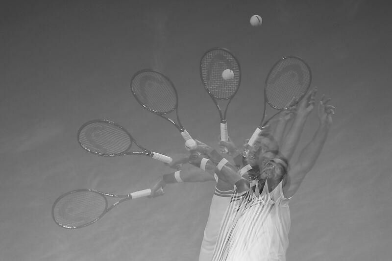 Marin Cilic of Coratia serves in his quarter-final match against Ryan Harrison in Tokyo, Japan.  Matt Roberts / Getty Images