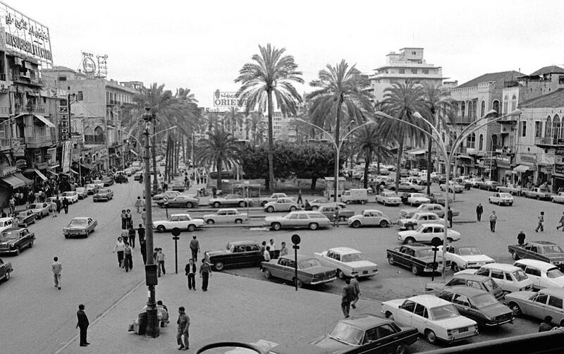 Picture taken in Beirut in the early 70s shows the heart of downtown Beirut before the break out of the 1975-90 civil war. The area is undergoing reconstruction since the early 90s. (Photo by AFP)