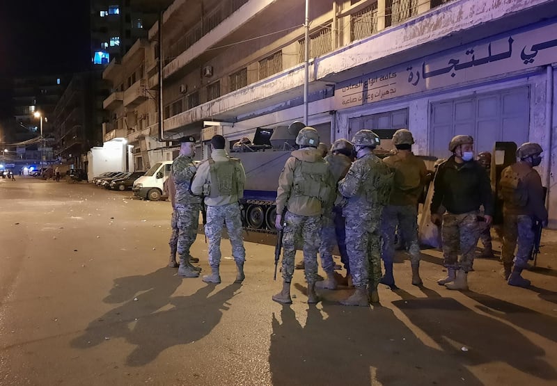 Members of the Lebanese army are deployed. Reuters