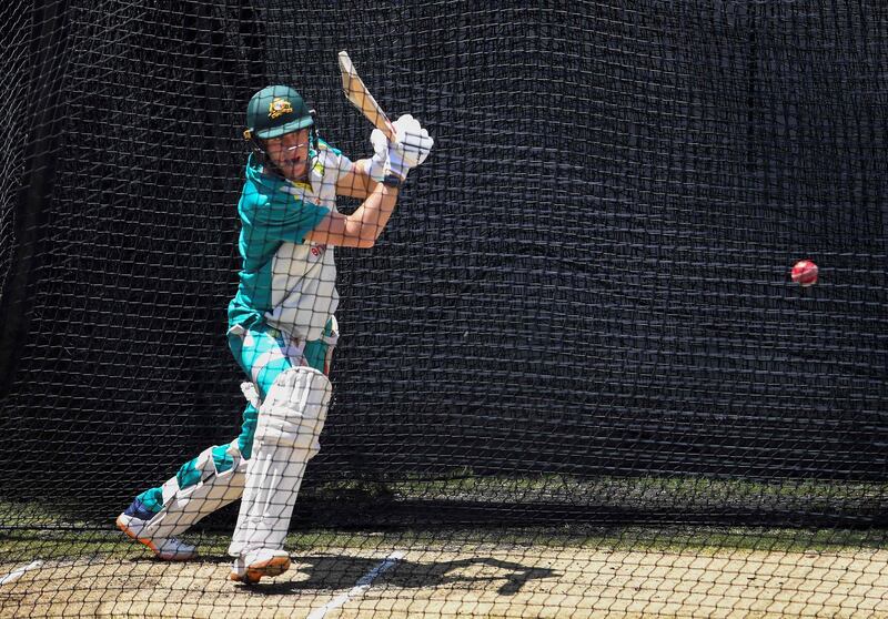 Australia's Marnus Labuschagne in the nets at Melbourne Cricket Ground. AFP