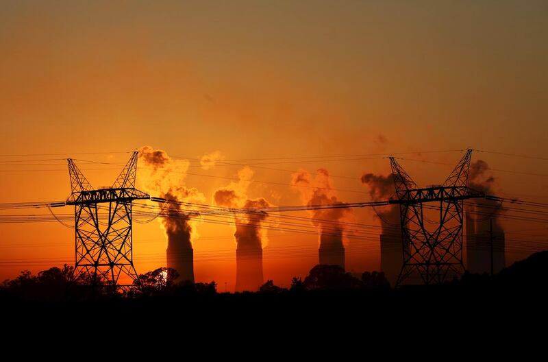 A coal-fired power plant in South Africa, a G20 nation. Phasing out fossil fuels is central to achieving net zero emissions. Reuters