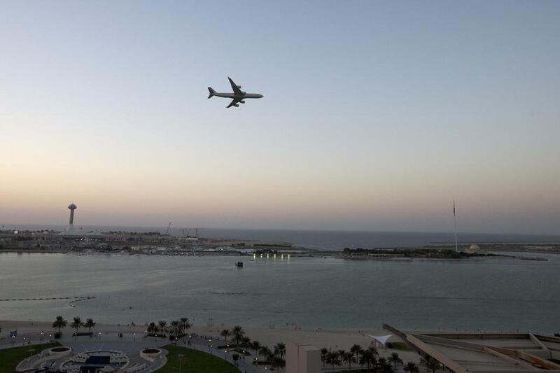 The airline held a special function on the breakwater which included traditional Emirati music, a Dhow sailboat parade, a live band and a firework finale.

Christopher Pike / The National

